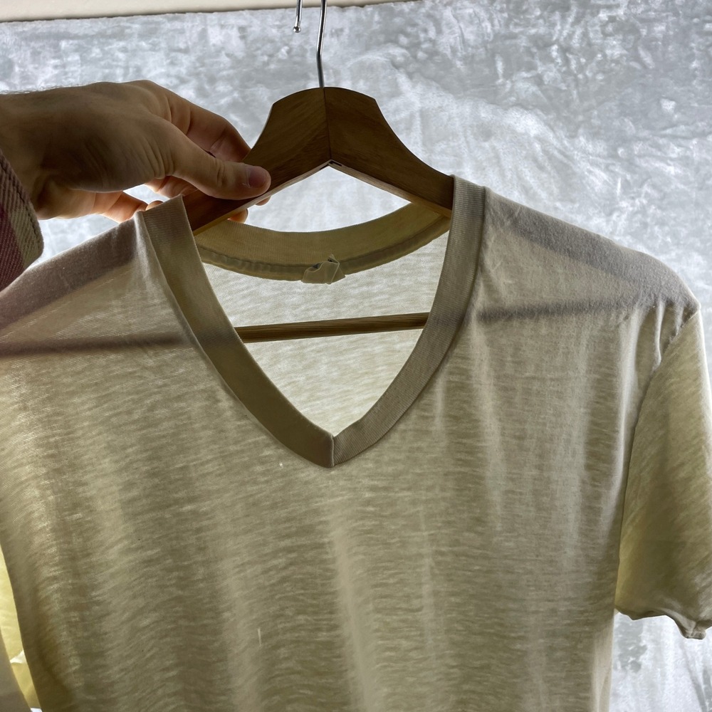 Vintage Paper Thin Penneys Towncraft T Shirt Mens Large Cotton Blend Stencil
